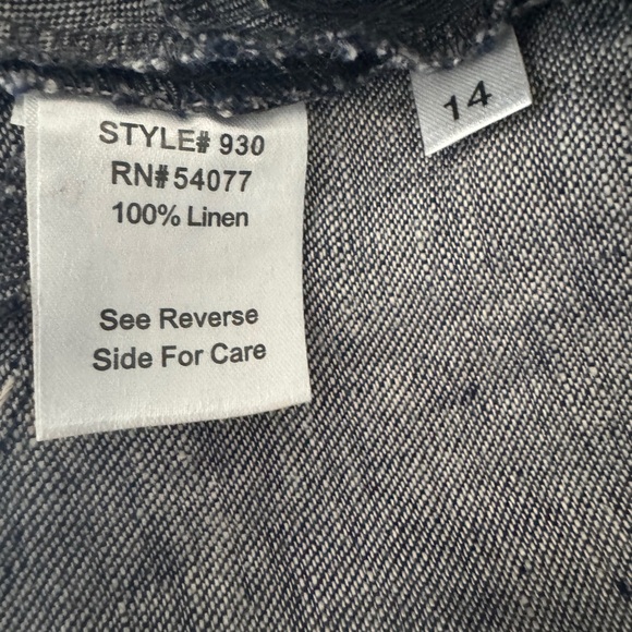 CAbi Chambray Linen Skirt size 14 - Picture 3 of 7
